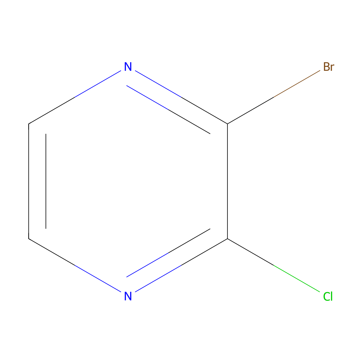 2-Bromo-3-chloropyrazine molecular structure, CAS 1206250-01-2