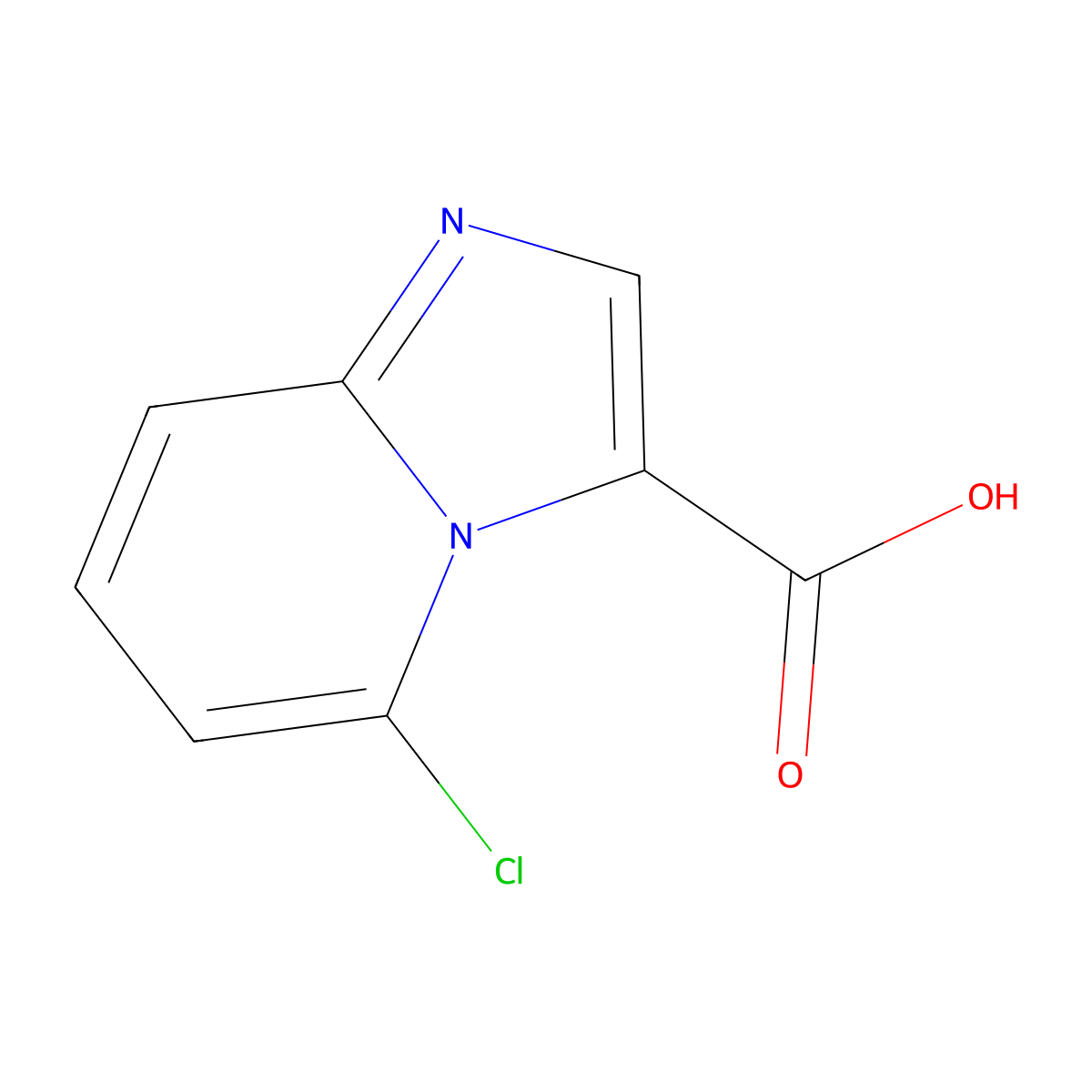 5-Chloroimidazo[1,2-a]pyridine-3-carboxylic acid molecular structure, CAS 1206250-04-5