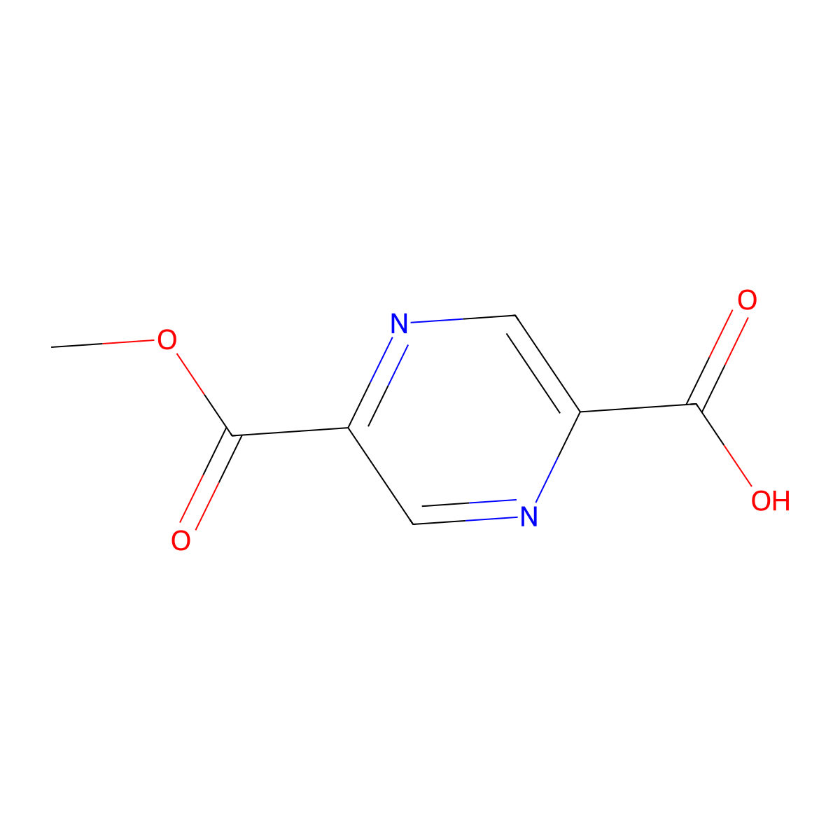 5-(Methoxycarbonyl)pyrazine-2-carboxylic acid molecular structure, CAS 1206250-26-1