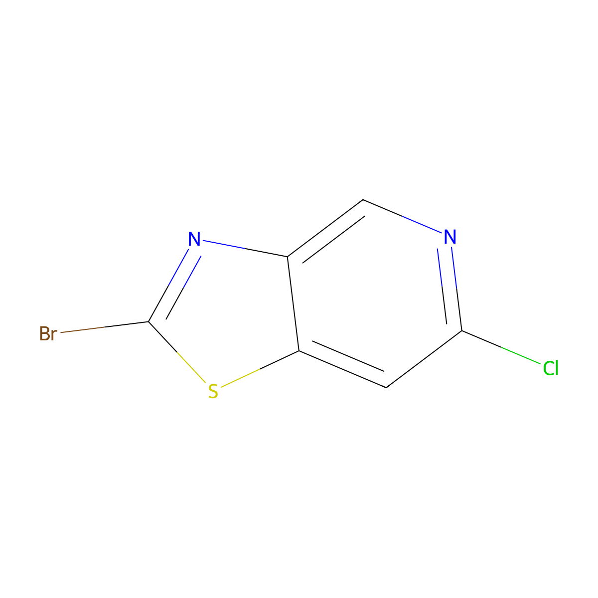 2-Bromo-6-chlorothiazolo[4,5-c]pyridine molecular structure, CAS 1206250-70-5
