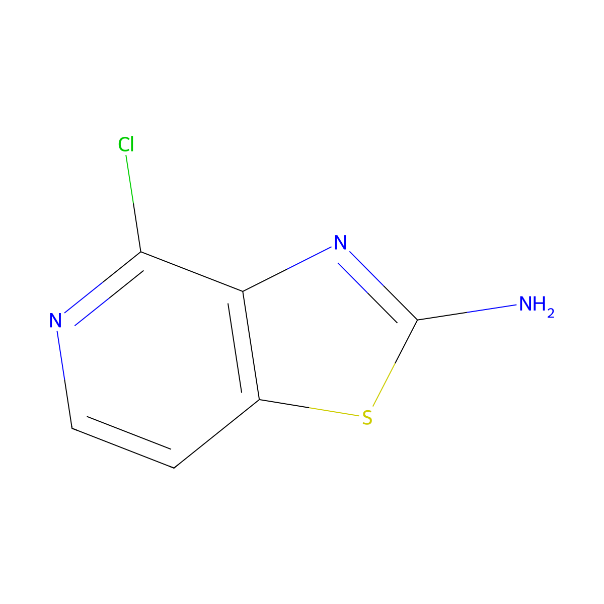 4-Chloro-[1,3]thiazolo[4,5-C]pyridin-2-amine molecular structure, CAS 1206250-71-6