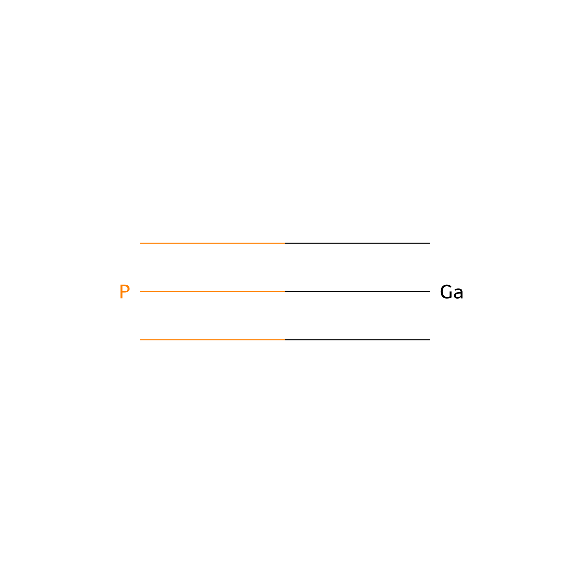 Gallium phosphide molecular structure, CAS 12063-98-8