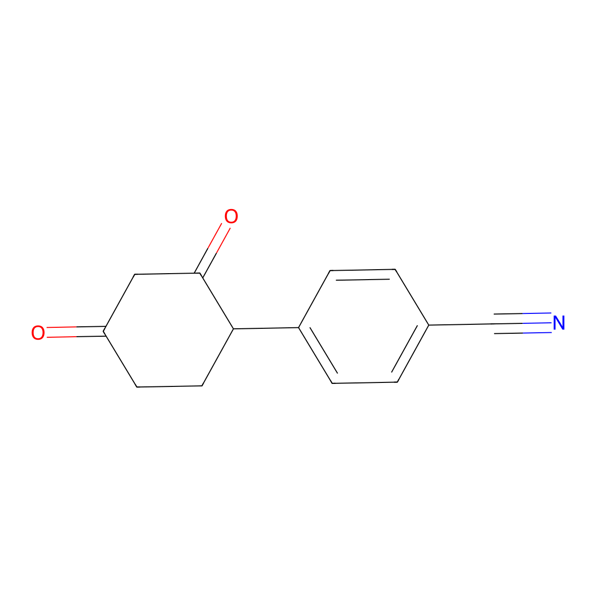 4-(2,4-Dioxocyclohexyl)benzonitrile molecular structure, CAS 120630-23-1
