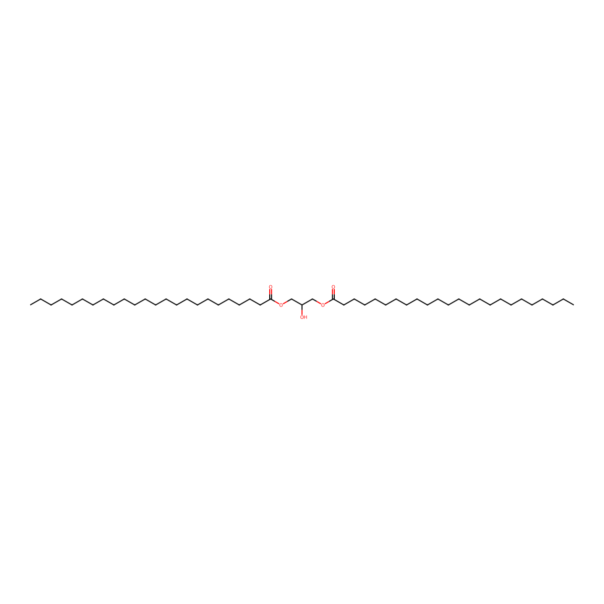 Tetracosanoic acid, 2-hydroxy-1,3-propanediyl ester molecular structure, CAS 120639-92-1