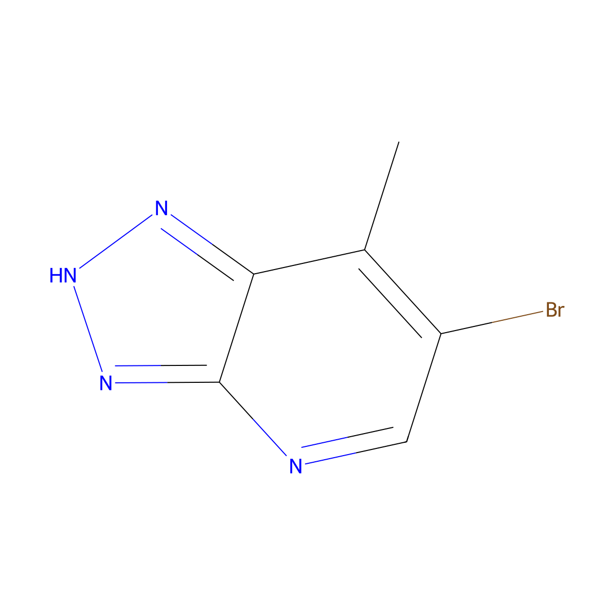 6-Bromo-7-methyl-2H-1,2,3-triazolo[4,5-B]pyridine molecular structure, CAS 120640-83-7