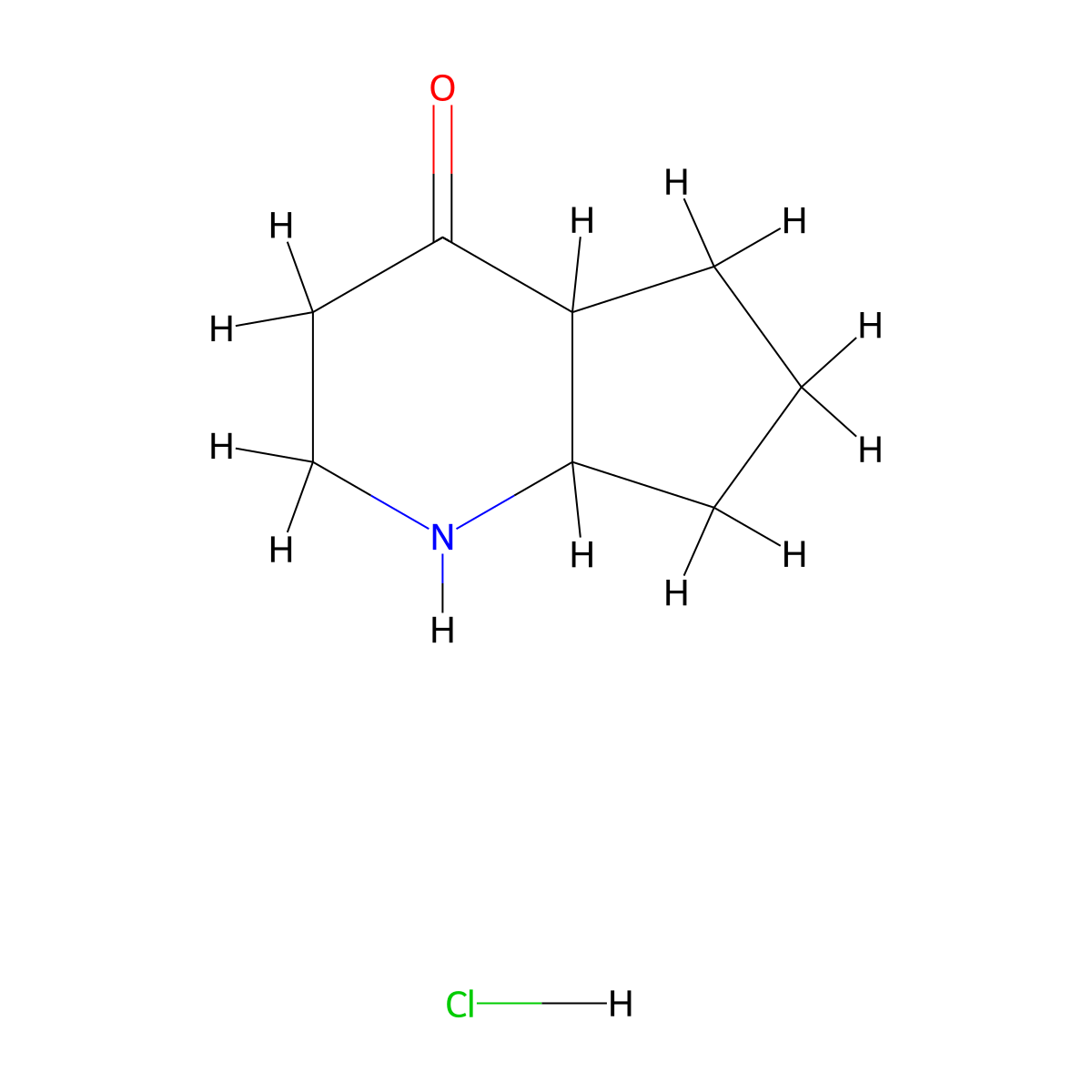 octahydro-1H-cyclopenta[b]pyridin-4-one hydrochloride molecular structure, CAS 120641-01-2
