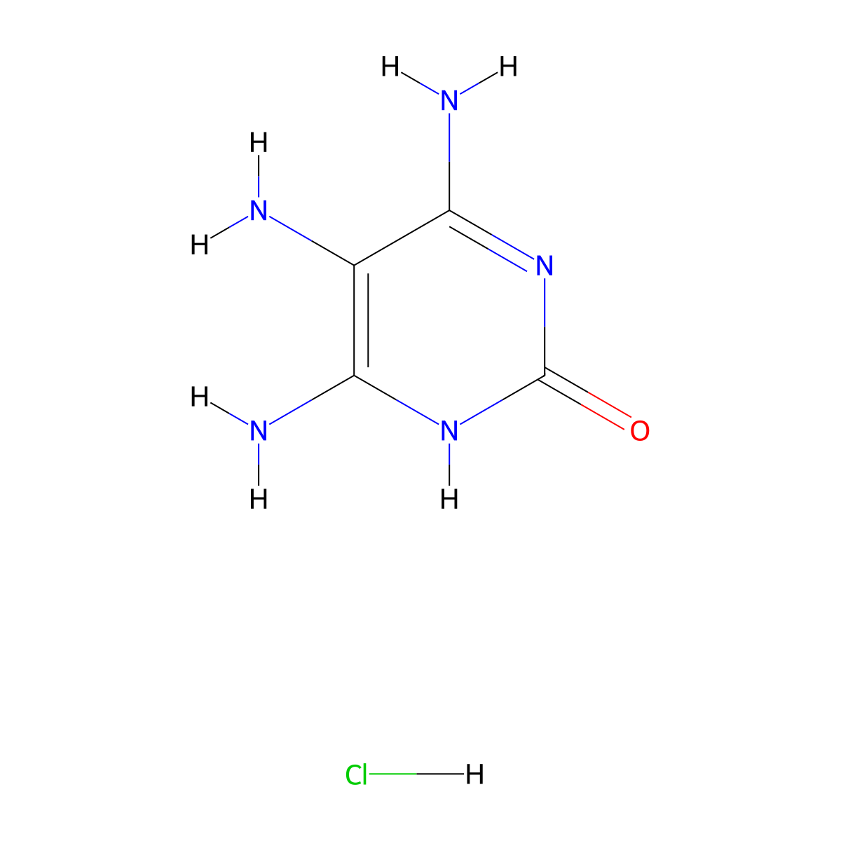 4,5,6-Triamino-1,2-dihydropyrimidin-2-one hydrochloride molecular structure, CAS 120641-12-5