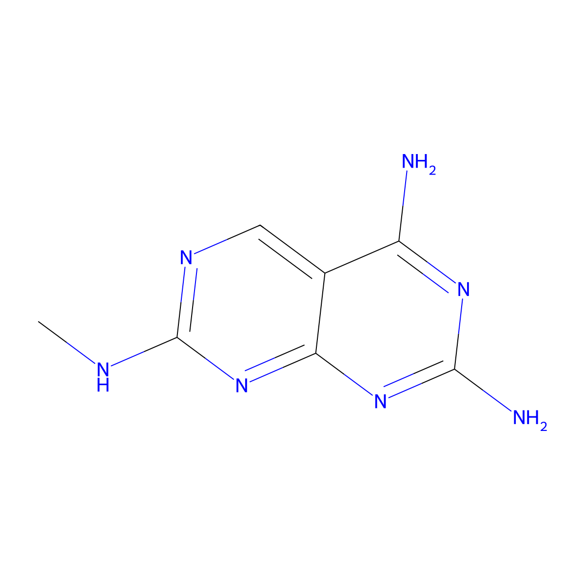 N7-methyl-[1,3]diazino[4,5-d]pyrimidine-2,4,7-triamine molecular structure, CAS 120641-13-6