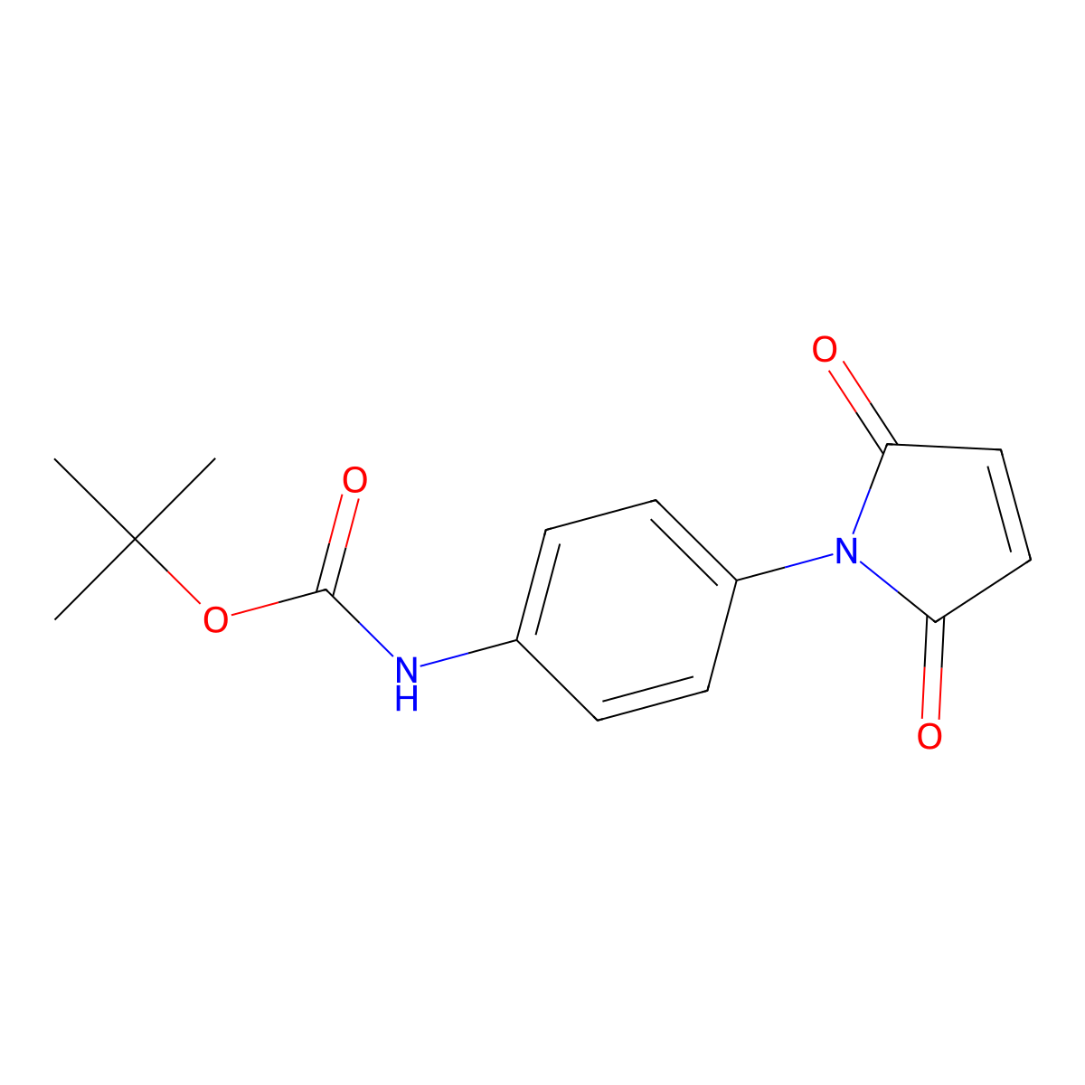 tert-butyl N-(4-(2,5-dioxo-2,5-dihydro-1H-pyrrol-1-yl)phenyl)carbamate molecular structure, CAS 120642-87-7