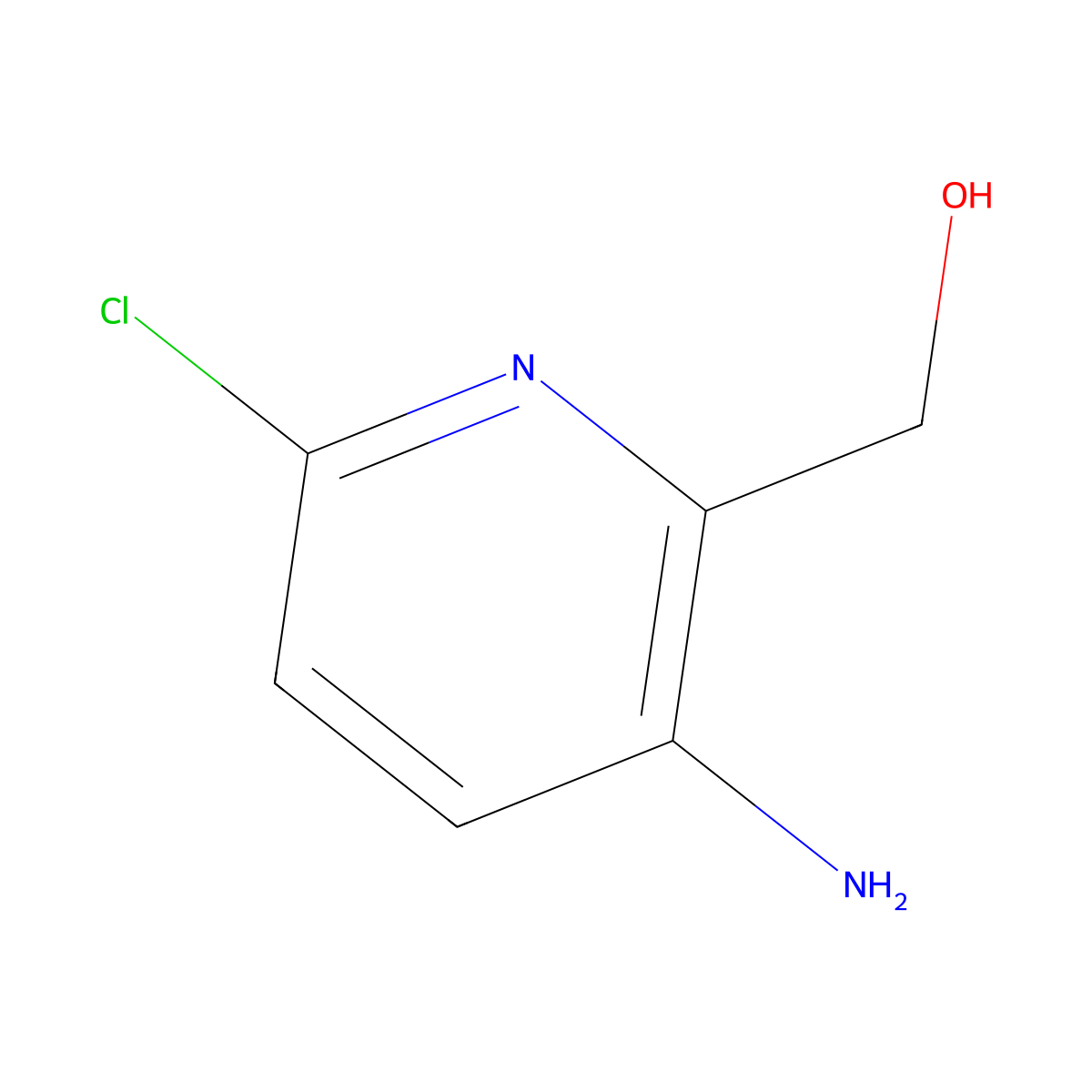 (3-Amino-6-chloropyridin-2-yl)methanol molecular structure, CAS 1206454-48-9