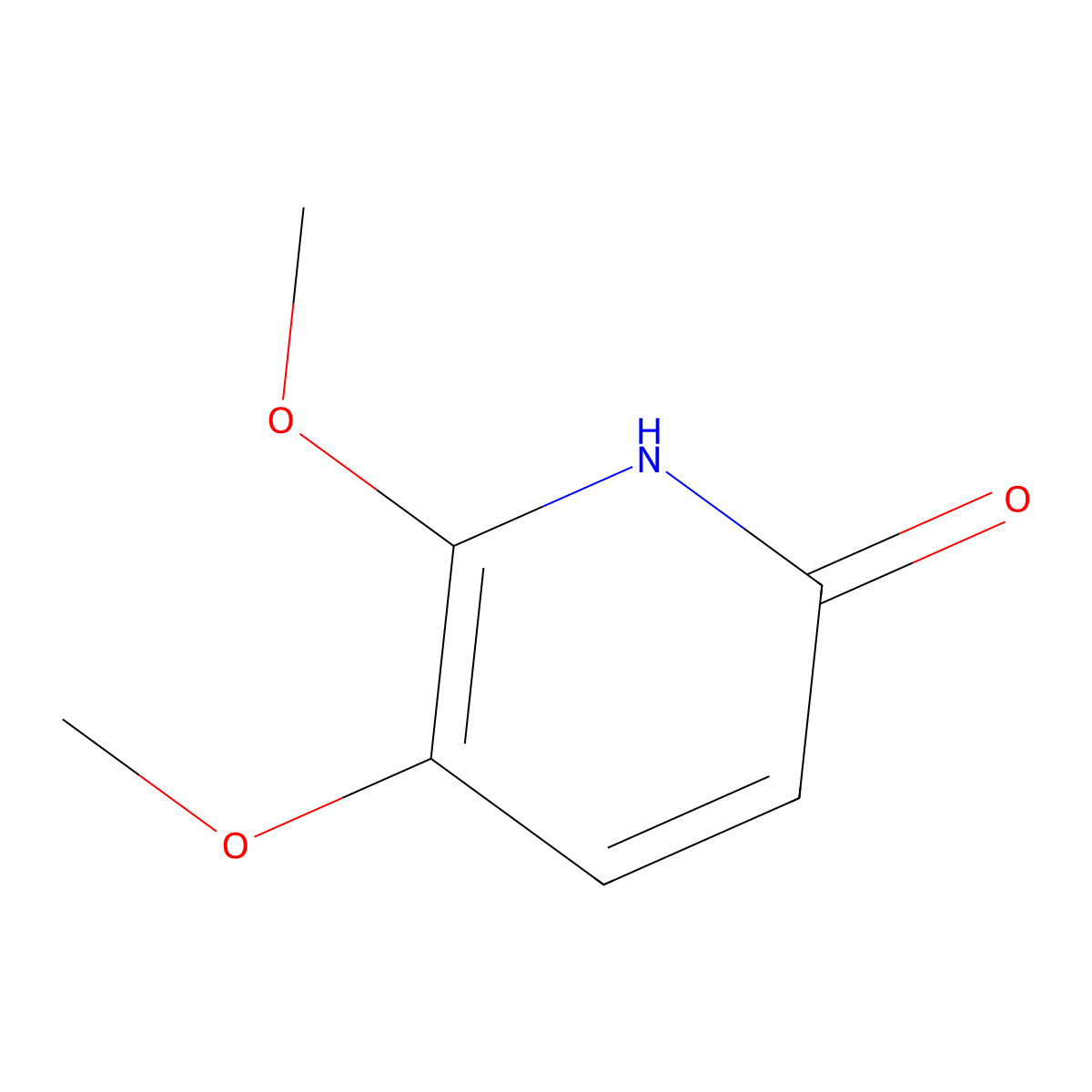 5,6-Dimethoxypyridin-2-ol molecular structure, CAS 1206456-20-3