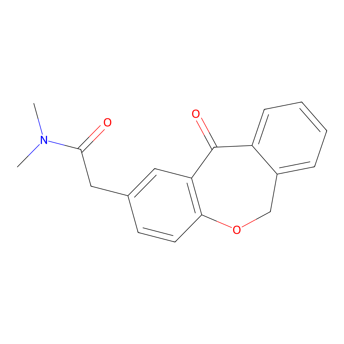 Dibenz[b,e]oxepin-2-acetamide, 6,11-dihydro-N,N-dimethyl-11-oxo- molecular structure, CAS 1206456-47-4