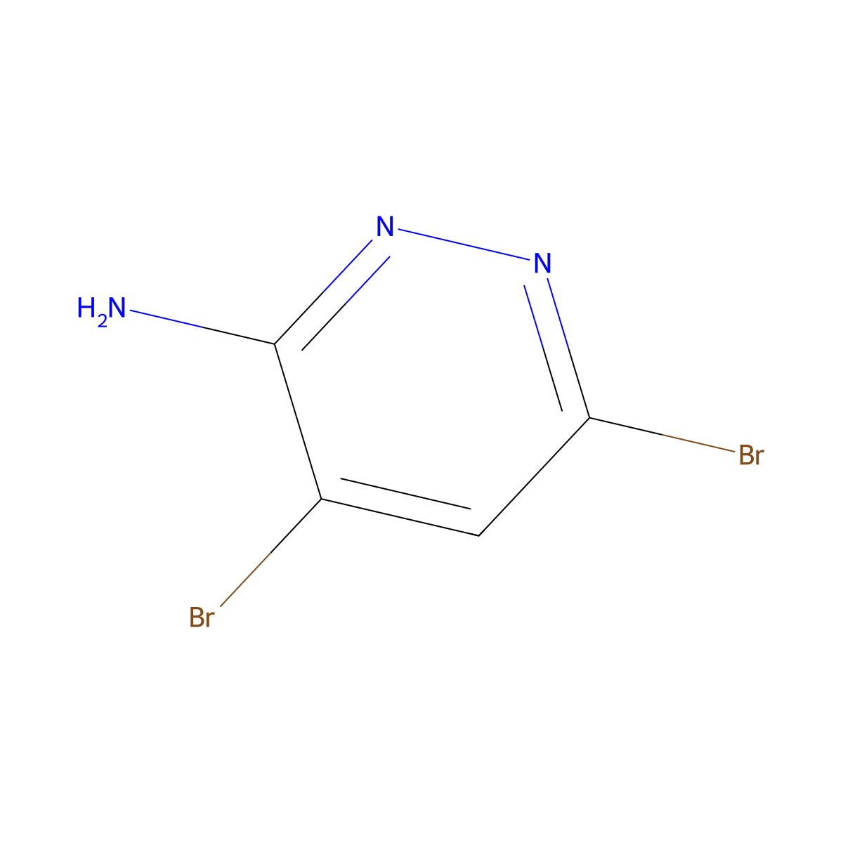 4,6-Dibromopyridazin-3-amine molecular structure, CAS 1206487-35-5