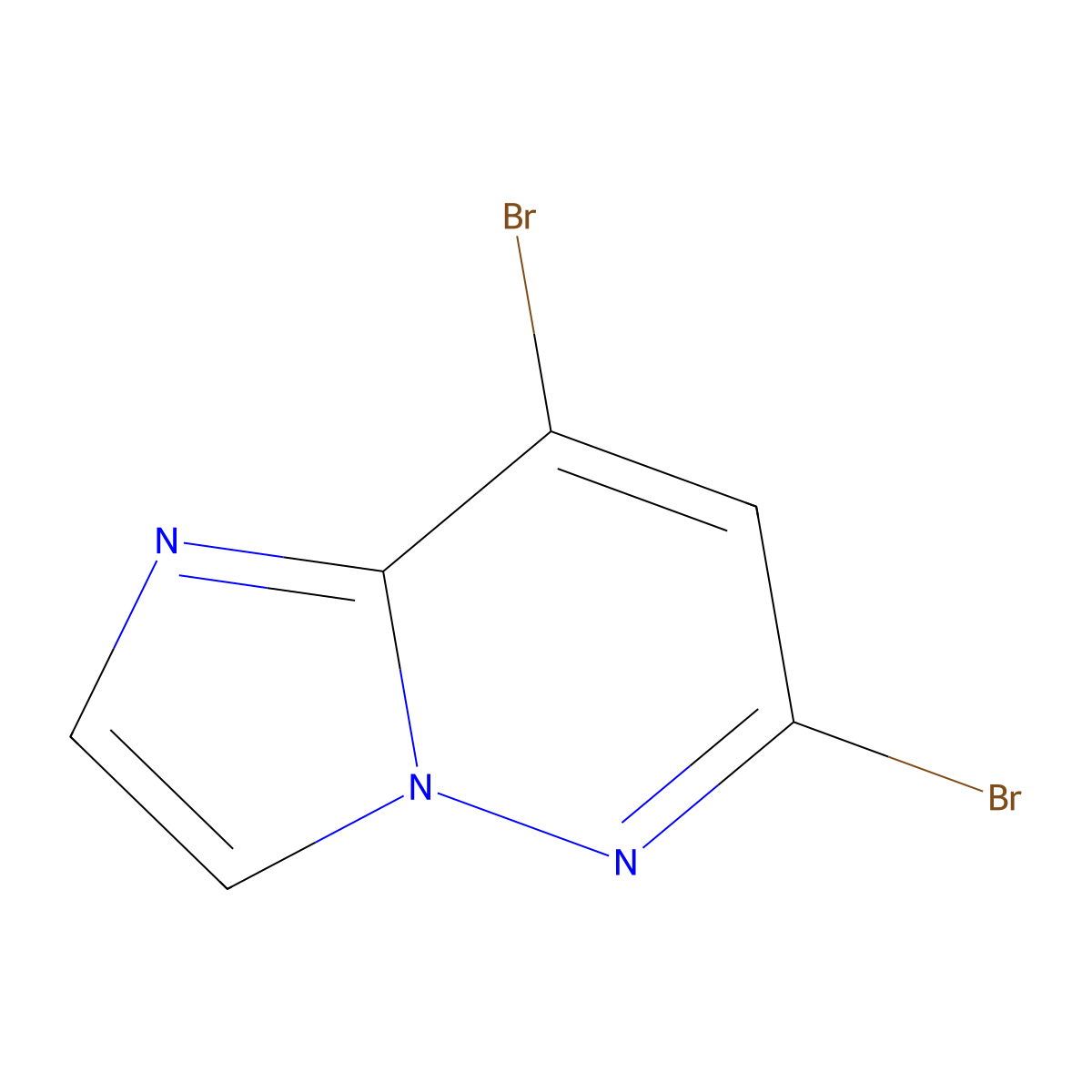 6,8-Dibromoimidazo[1,2-b]pyridazine molecular structure, CAS 1206487-36-6