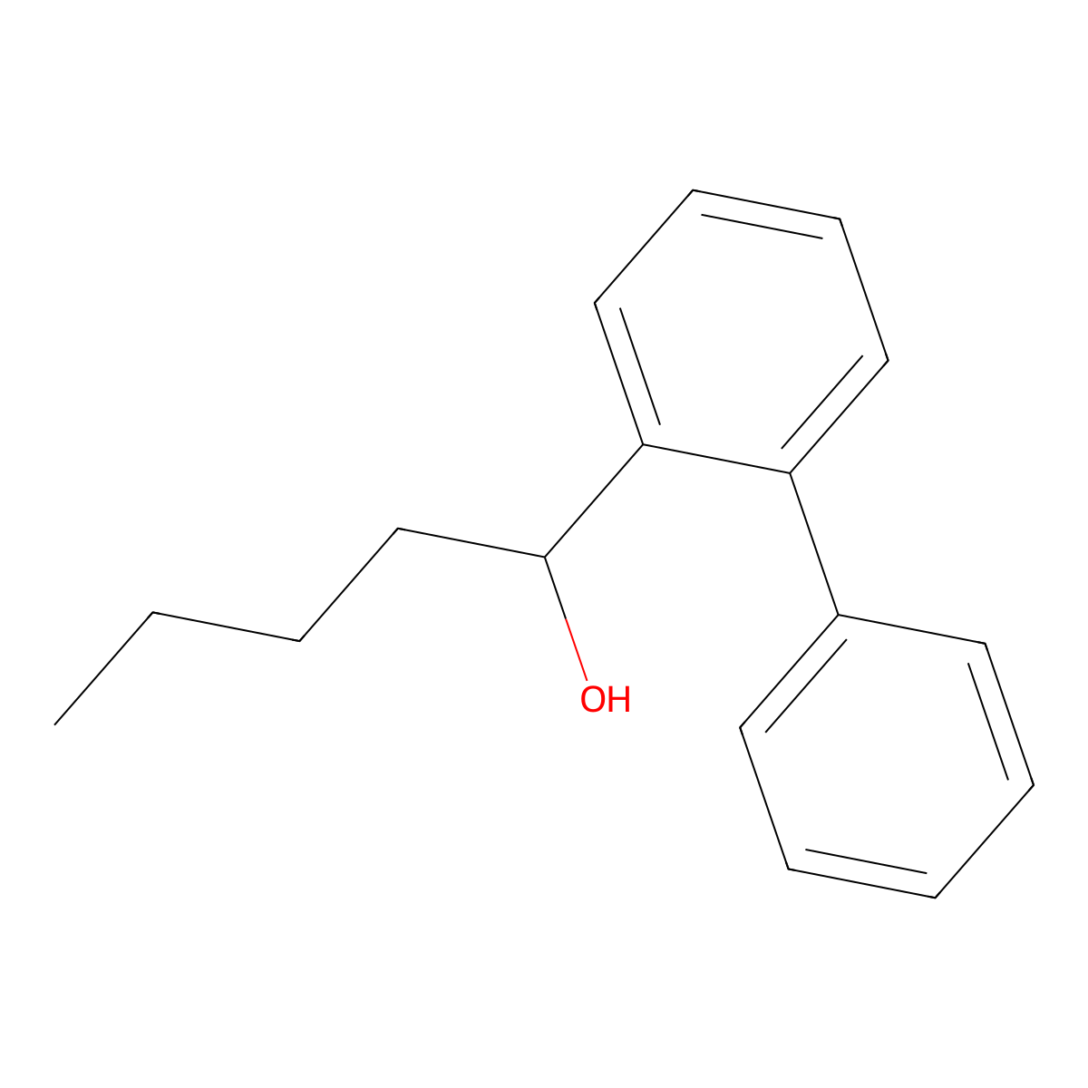 alpha-Butyl[1,1'-biphenyl]-2-methanol molecular structure, CAS 1206489-11-3