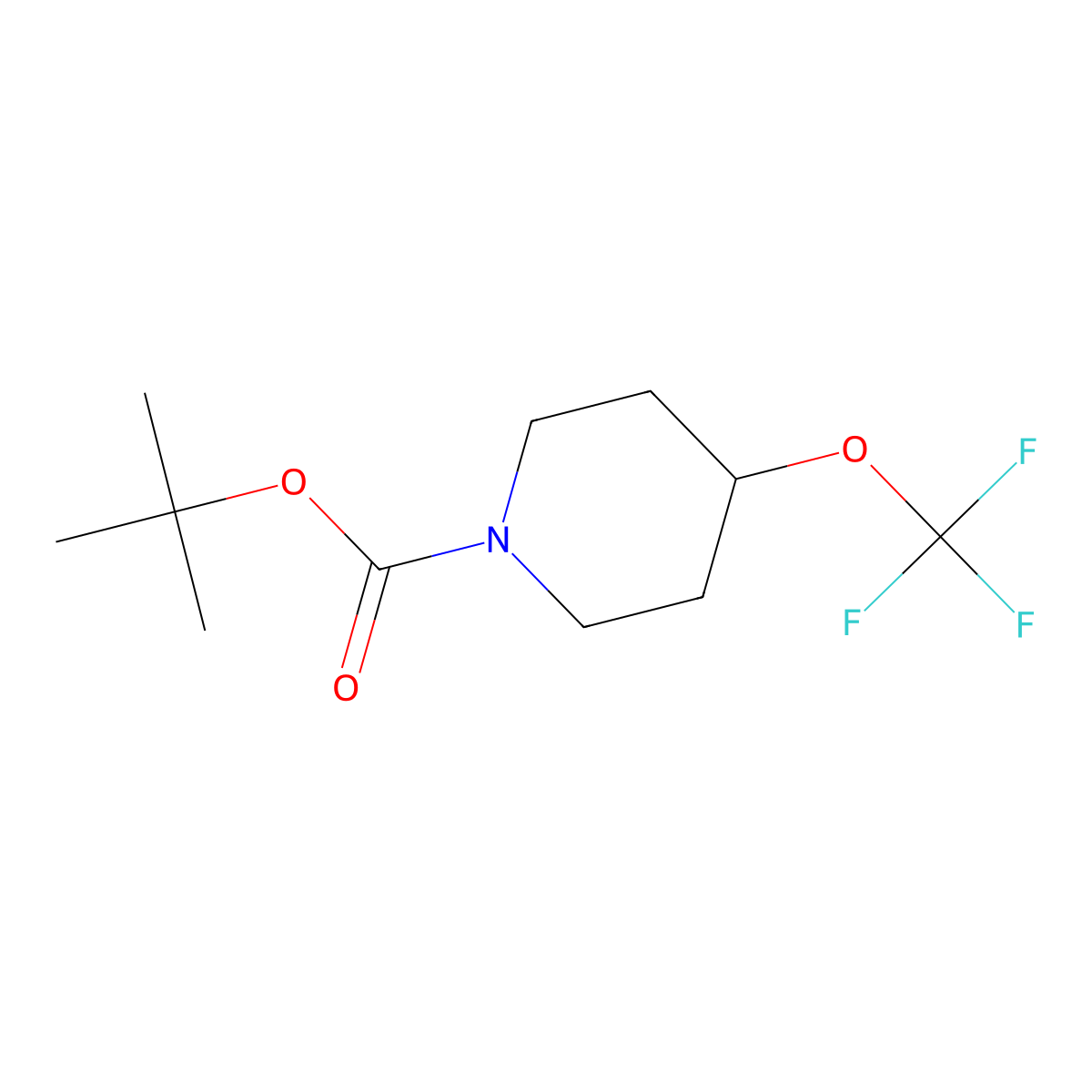 tert-Butyl 4-(trifluoromethoxy)piperidine-1-carboxylate molecular structure, CAS 1206523-86-5