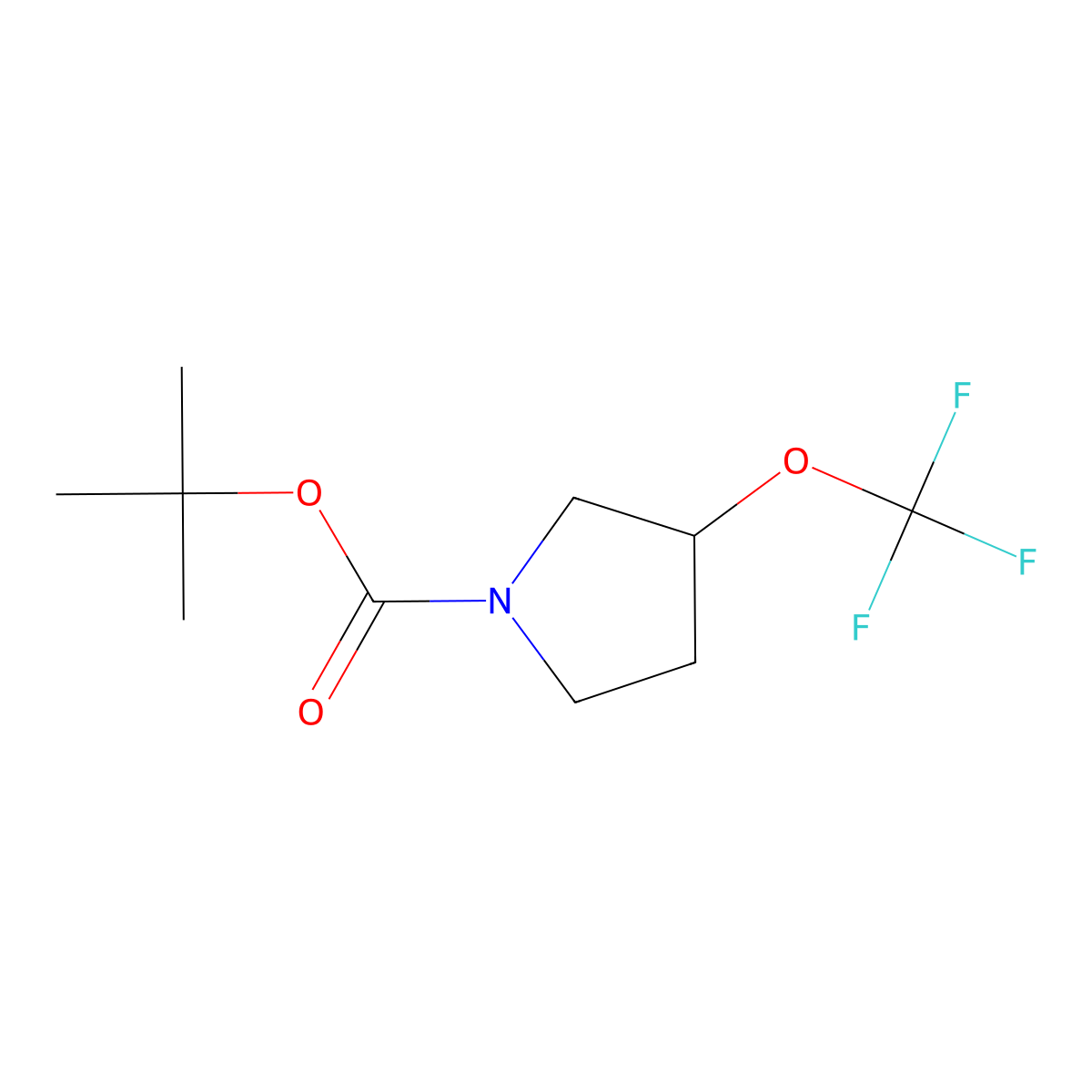 3-Trifluoromethoxy-pyrrolidine-1-carboxylic acid tert-butyl ester molecular structure, CAS 1206523-91-2