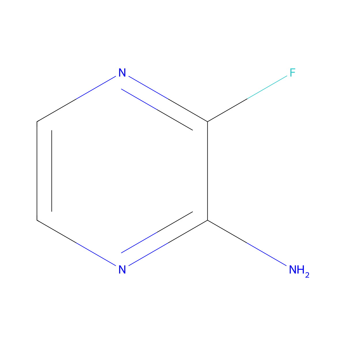 3-Fluoropyrazin-2-amine molecular structure, CAS 1206523-95-6