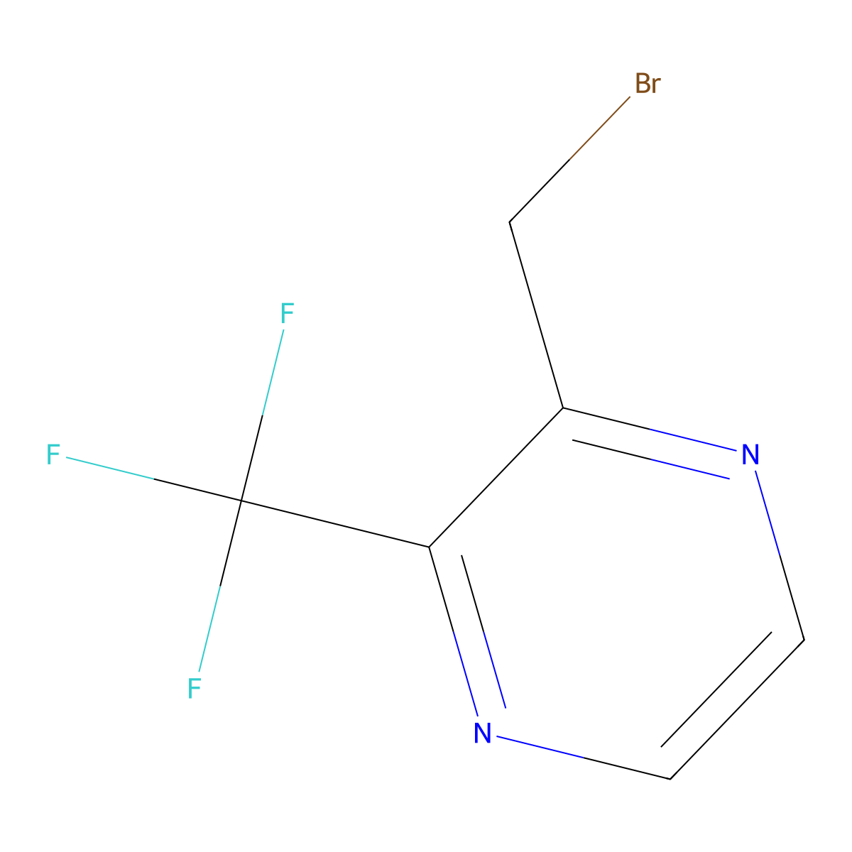 2-(Bromomethyl)-3-(trifluoromethyl)pyrazine molecular structure, CAS 1206524-20-0