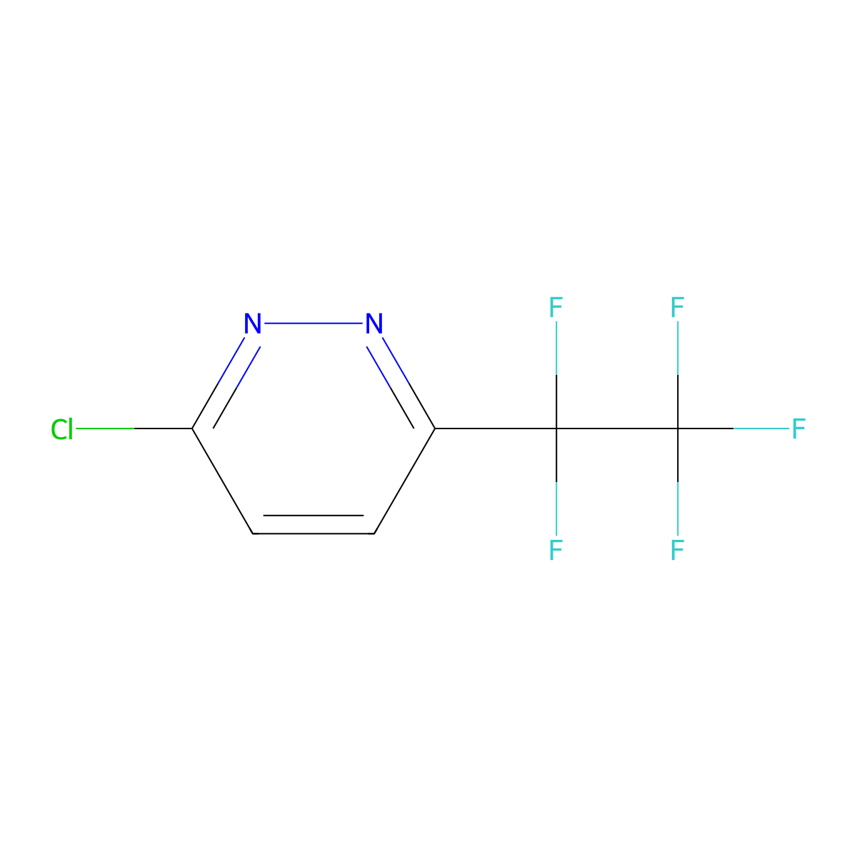 3-Chloro-6-(perfluoroethyl)pyridazine molecular structure, CAS 1206524-29-9