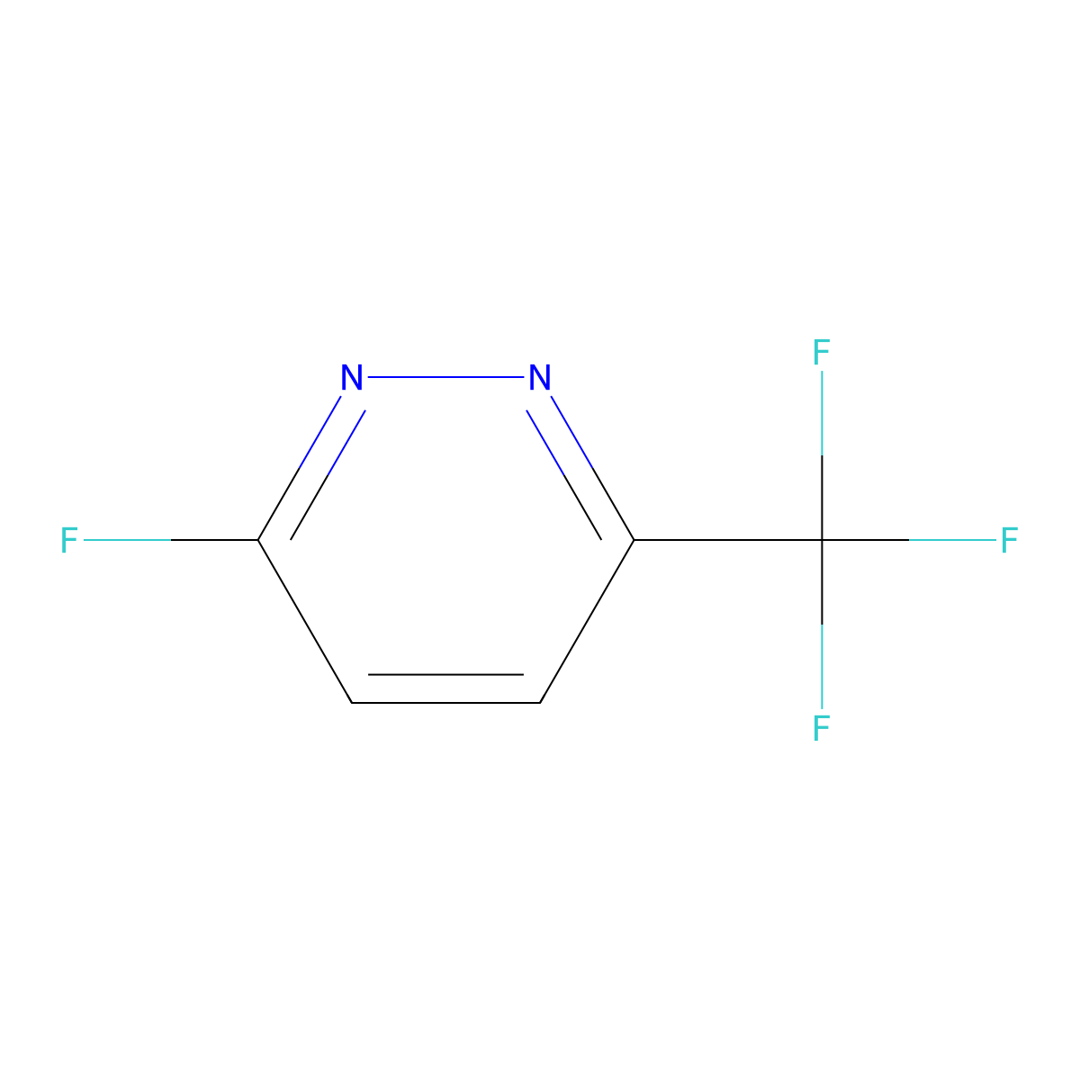 3-Fluoro-6-(trifluoromethyl)pyridazine molecular structure, CAS 1206524-32-4