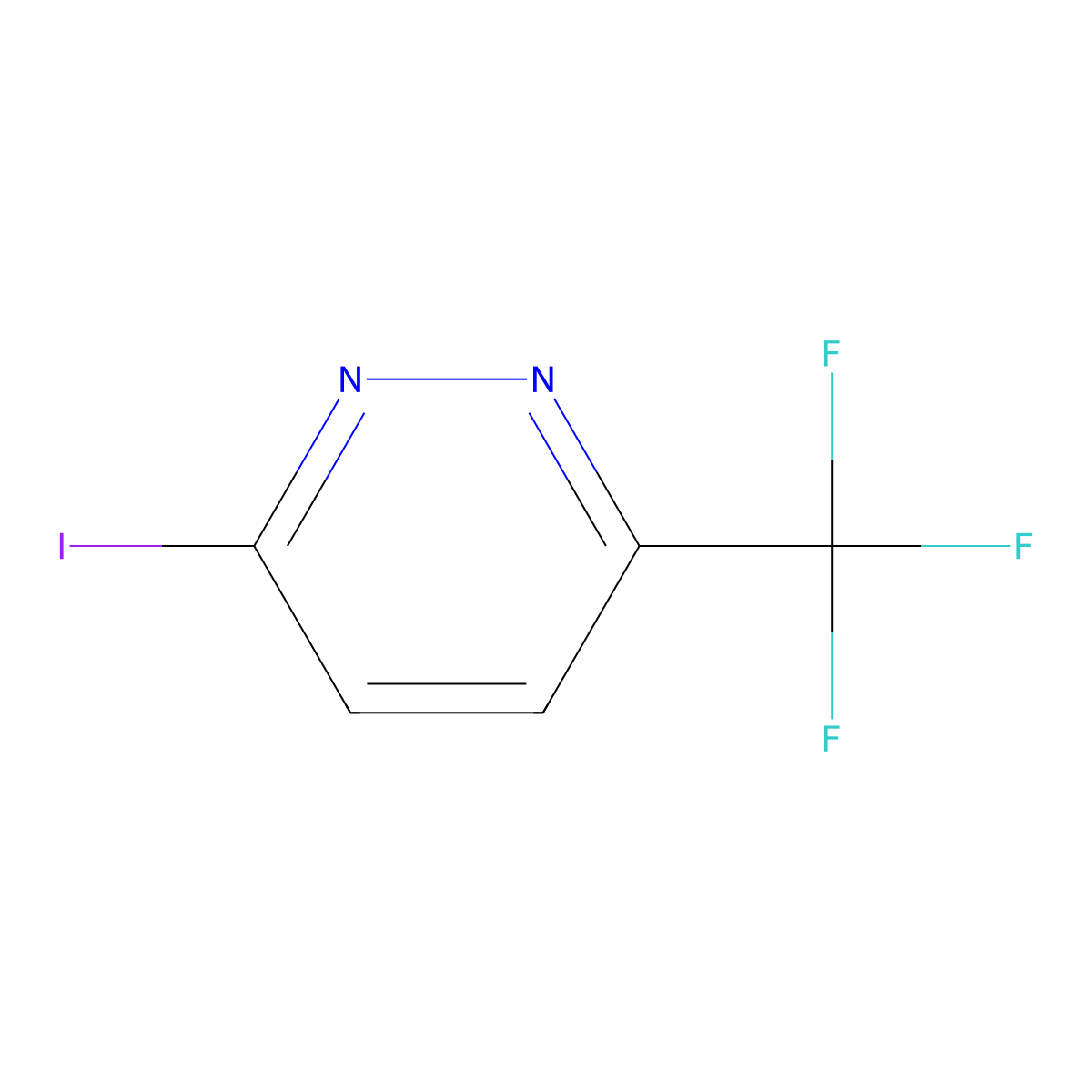 3-Iodo-6-(trifluoromethyl)pyridazine molecular structure, CAS 1206524-33-5