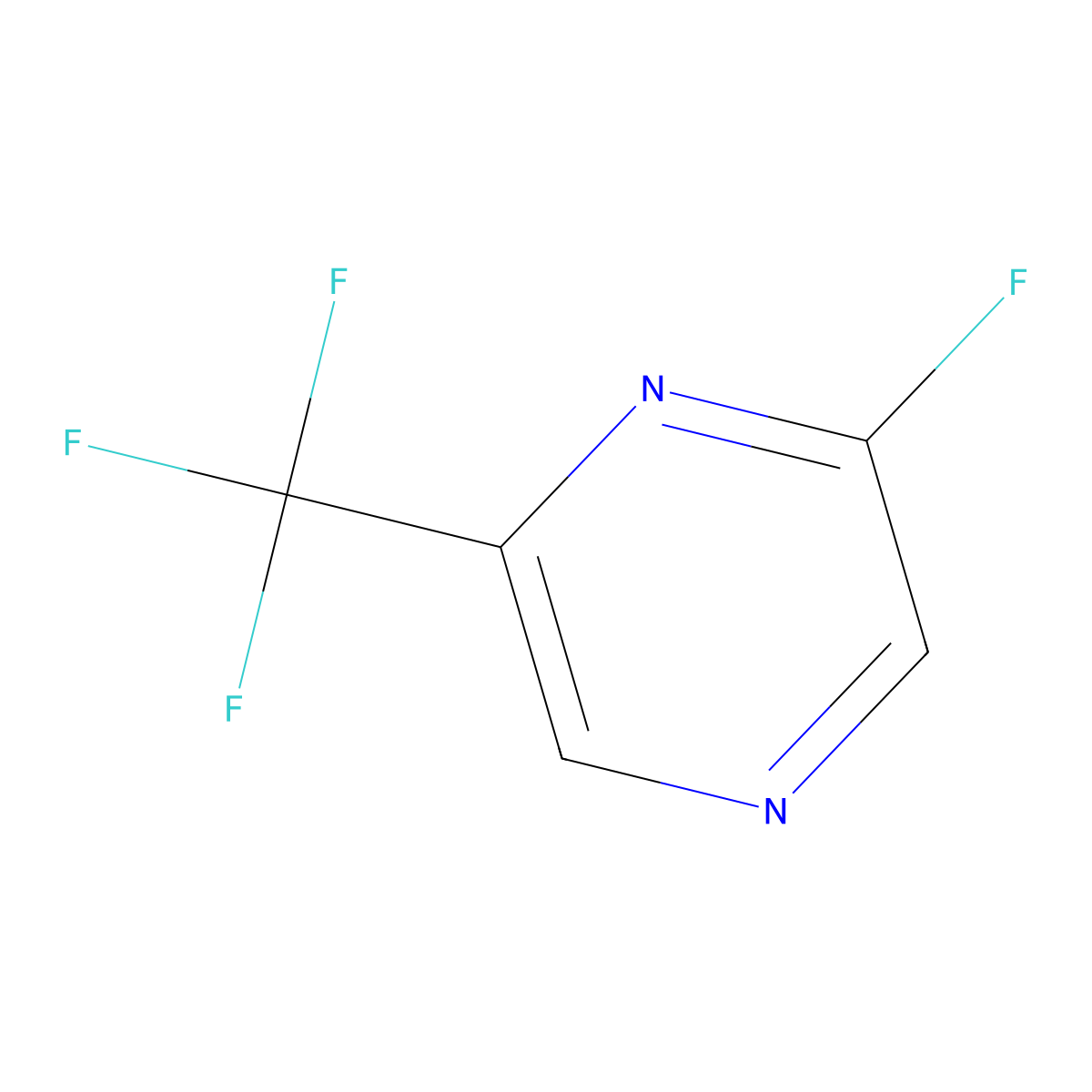 2-Fluoro-6-trifluoromethyl-pyrazine molecular structure, CAS 1206524-47-1