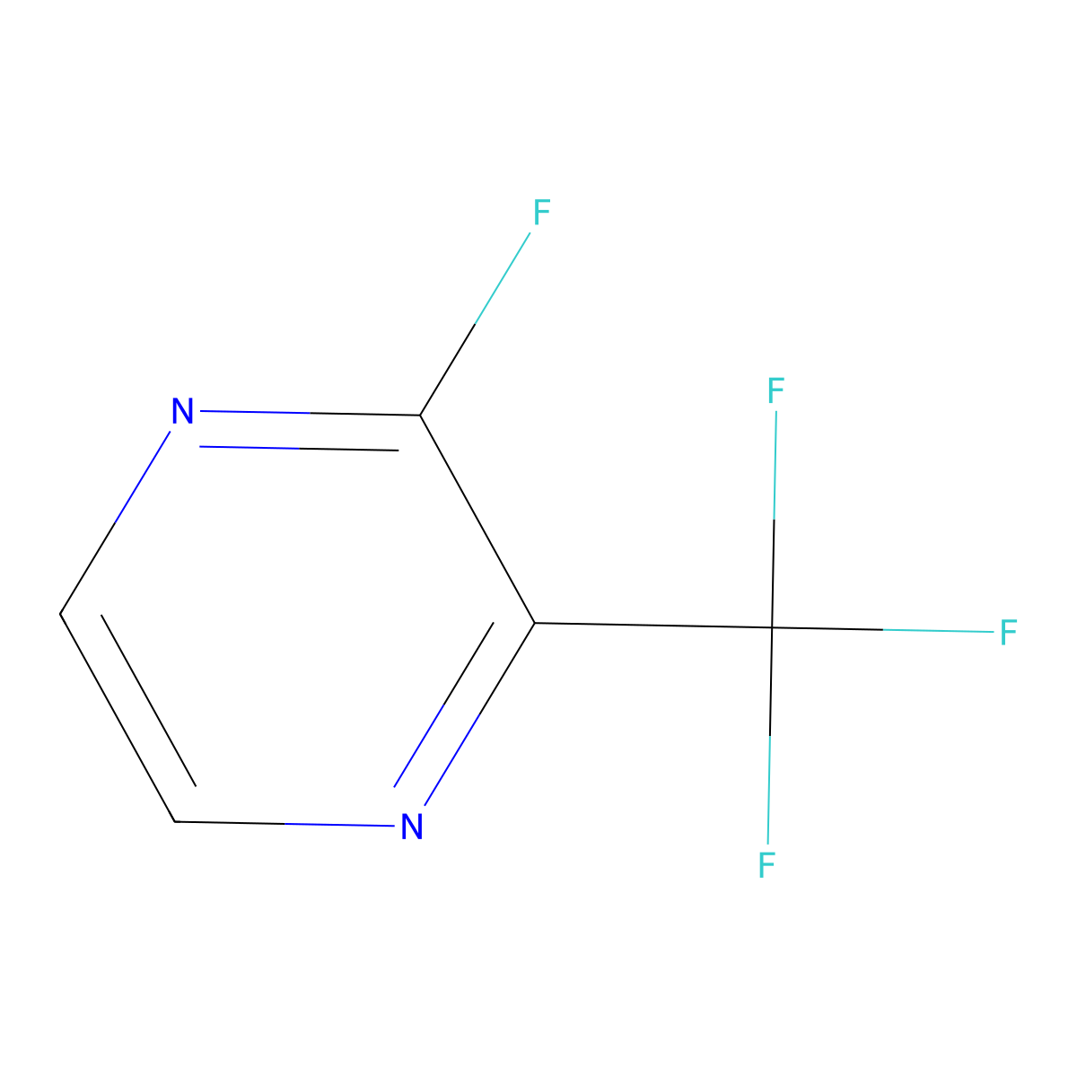 2-Fluoro-3-trifluoromethyl-pyrazine molecular structure, CAS 1206524-60-8
