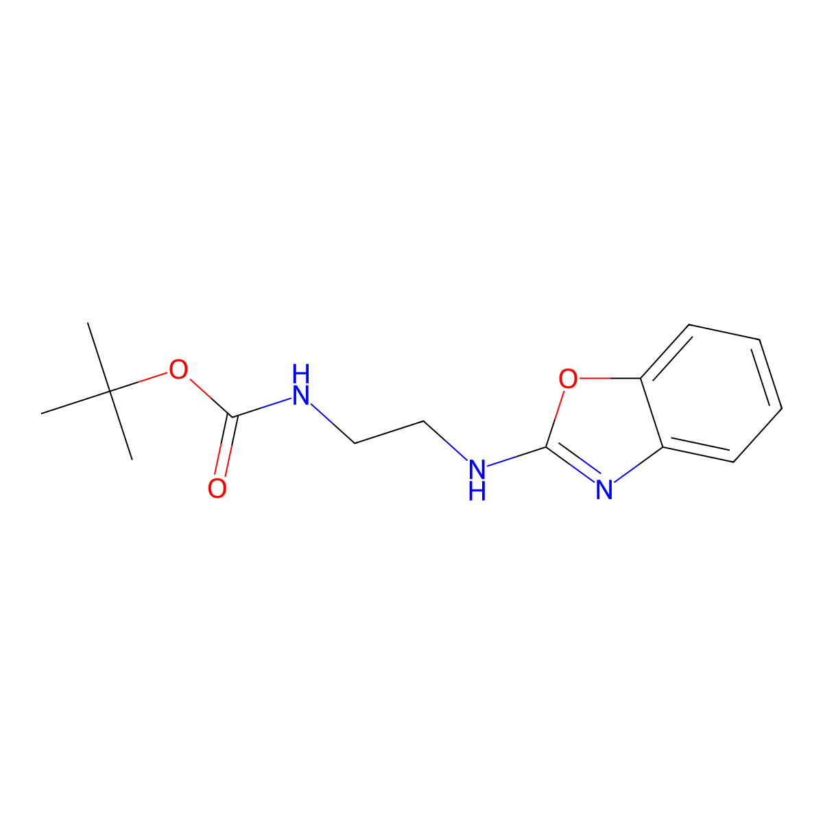 Tert-butyl 2-(benzo[d]oxazol-2-ylamino)ethylcarbamate molecular structure, CAS 1206541-02-7