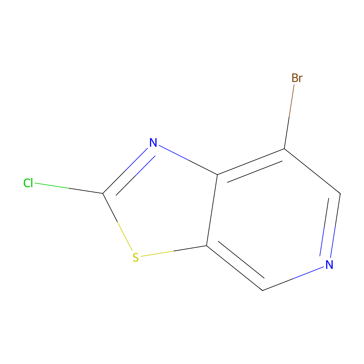 7-Bromo-2-chloro-[1,3]thiazolo[5,4-c]pyridine molecular structure, CAS 1206542-47-3