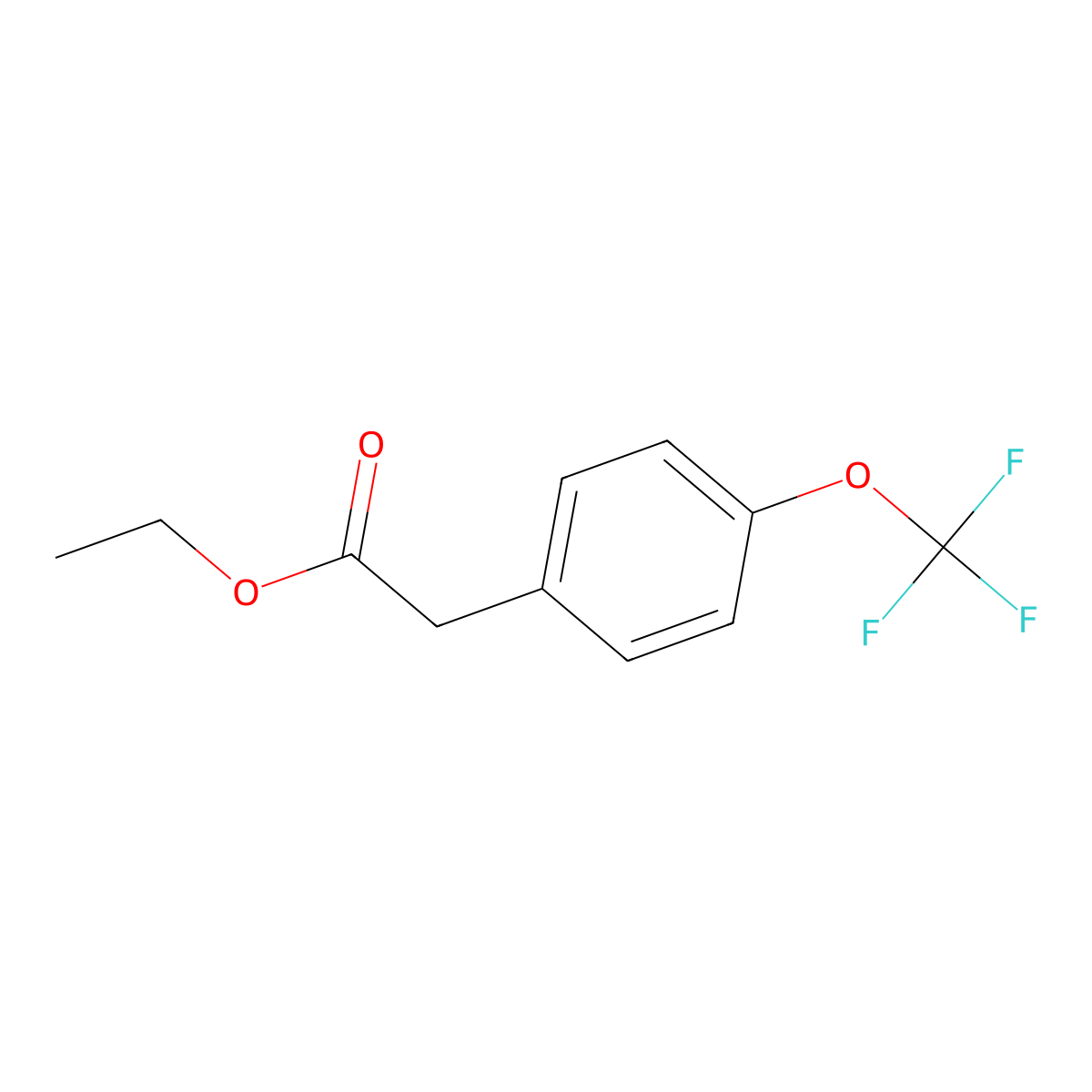 Ethyl 2-(4-(trifluoromethoxy)phenyl)acetate molecular structure, CAS 1206550-93-7