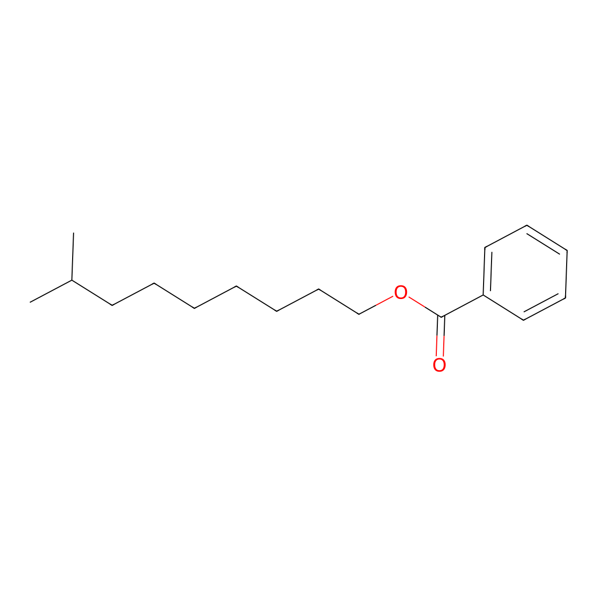 Benzoic acid, isodecyl ester molecular structure, CAS 120657-54-7