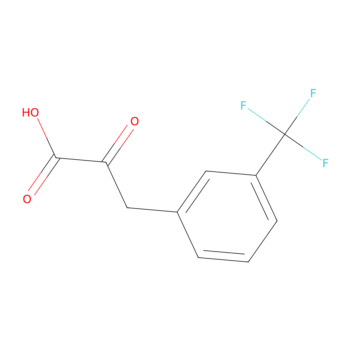 2-oxo-3-[3-(trifluoromethyl)phenyl]propanoic Acid molecular structure, CAS 120658-70-0