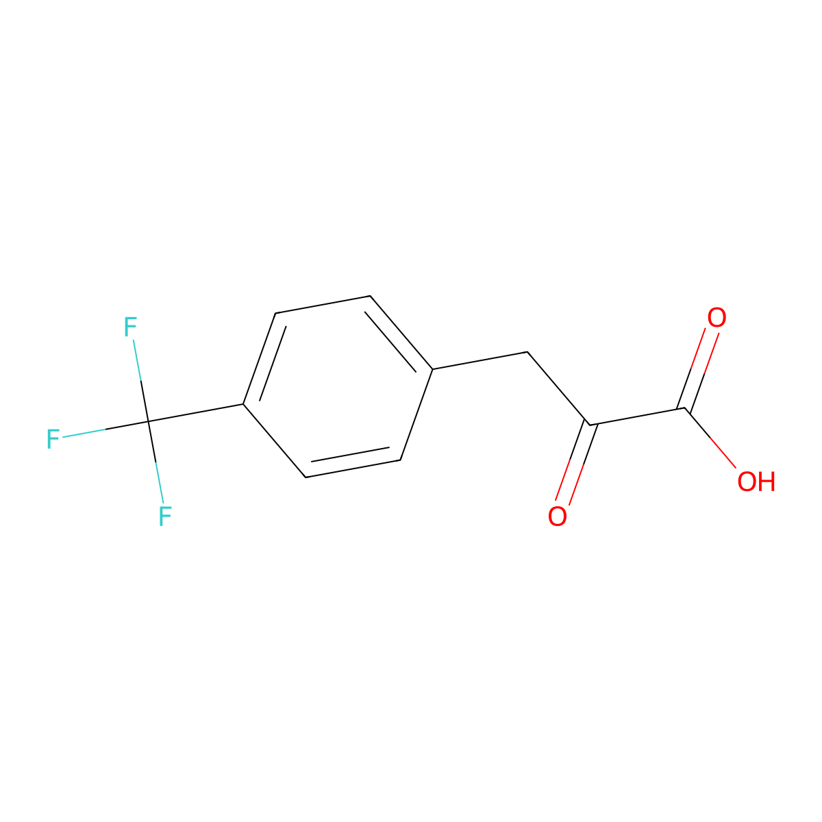 2-Oxo-3-[4-(trifluoromethyl)phenyl]propanoic acid molecular structure, CAS 120658-71-1