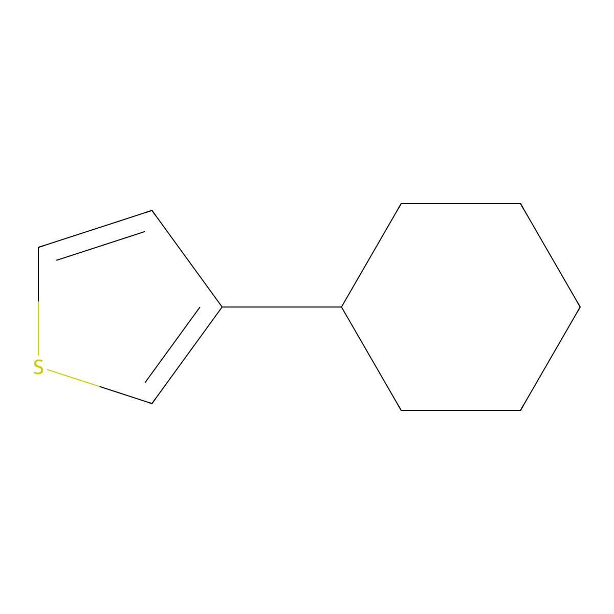 3-Cyclohexylthiophene molecular structure, CAS 120659-34-9