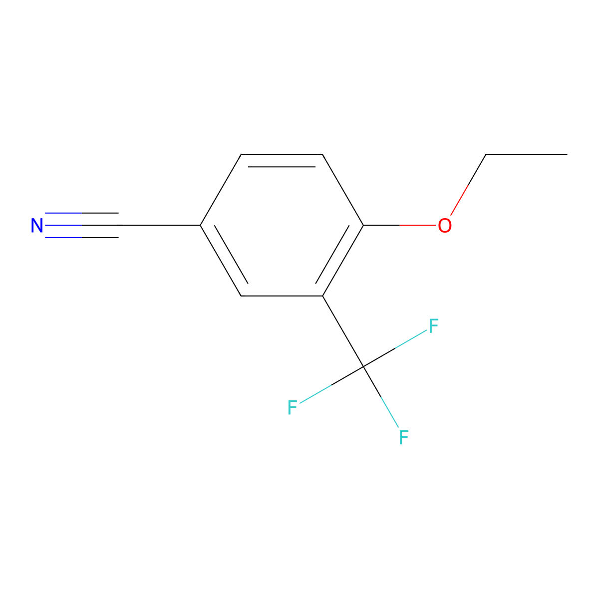 4-Ethoxy-3-(trifluoromethyl)benzonitrile molecular structure, CAS 1206593-22-7