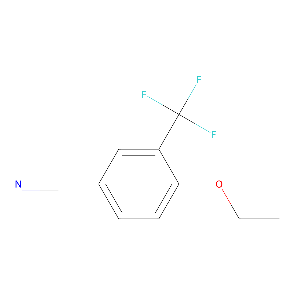 4-Ethoxy-3-(trifluoromethyl)benzonitrile molecular structure, CAS 1206593-22-7