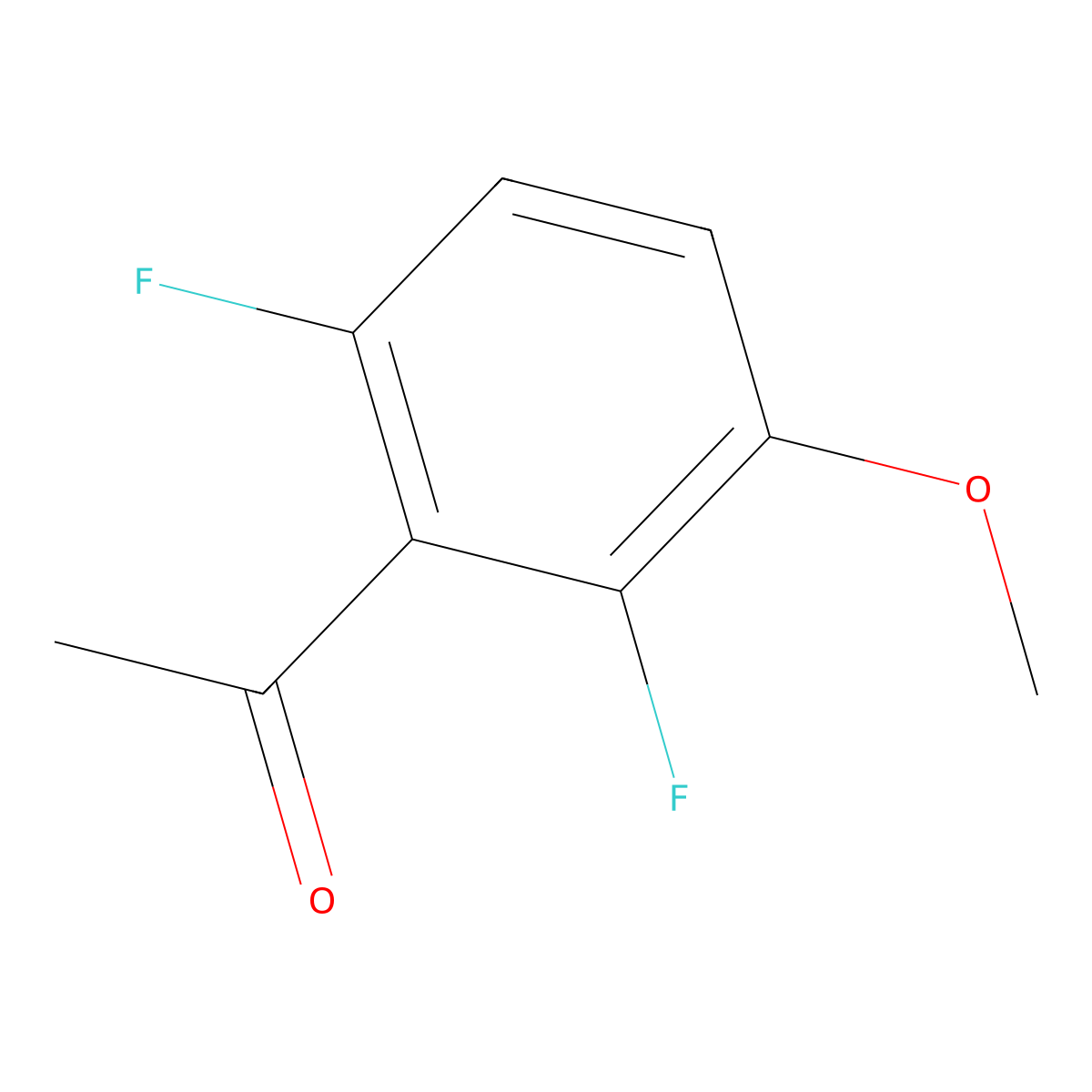 2',6'-Difluoro-3'-methoxyacetophenone molecular structure, CAS 1206593-23-8