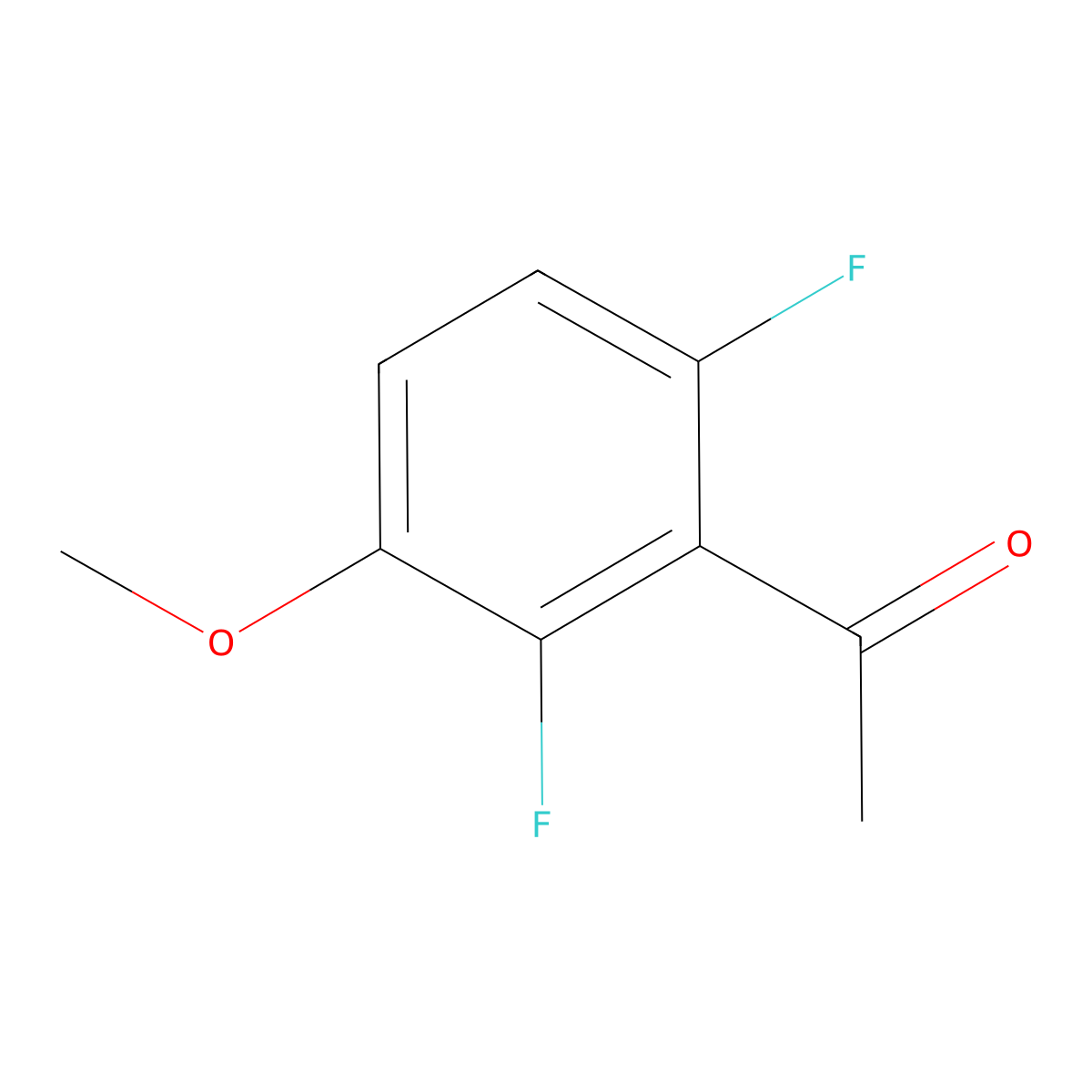 2',6'-Difluoro-3'-methoxyacetophenone molecular structure, CAS 1206593-23-8