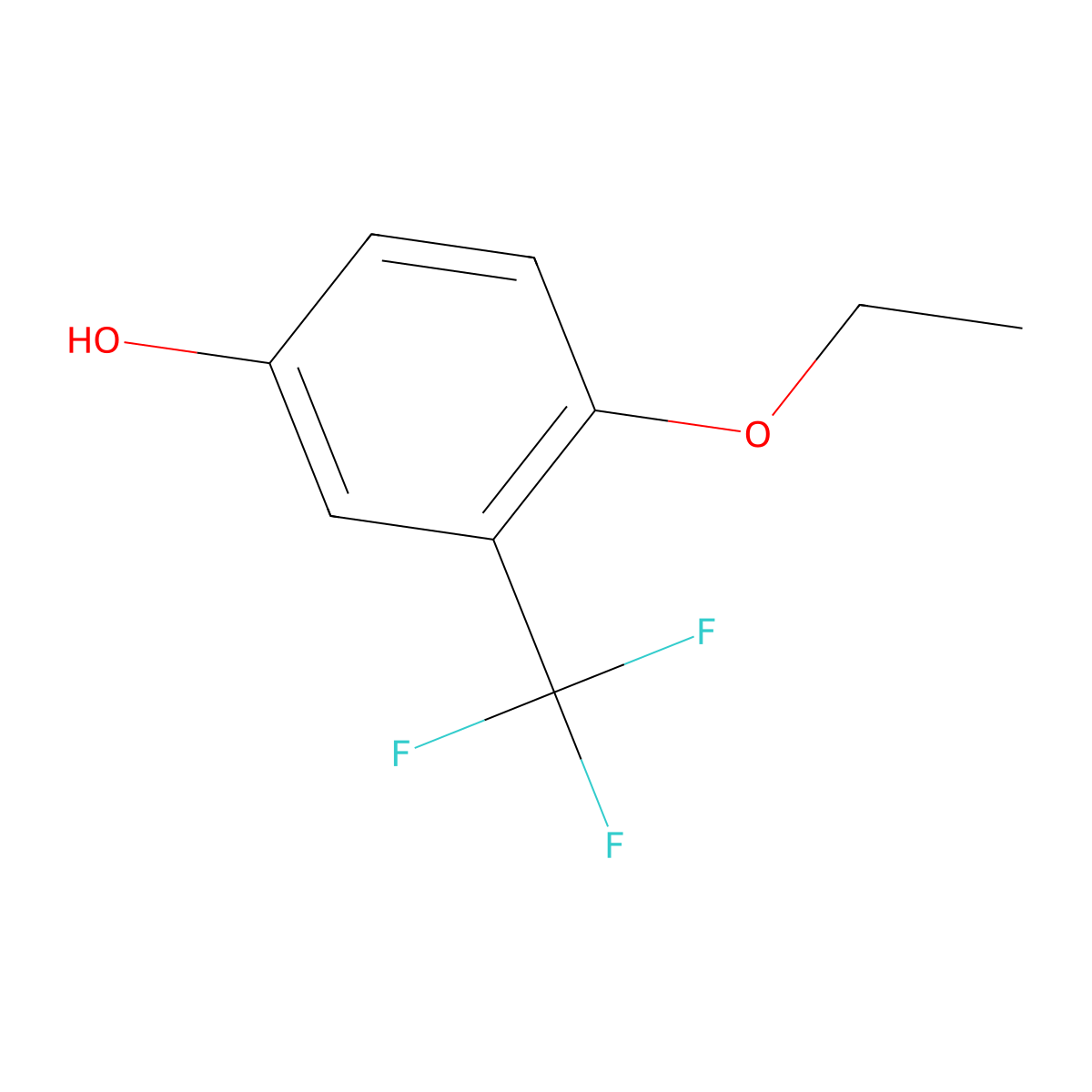 4-Ethoxy-3-(trifluoromethyl)phenol molecular structure, CAS 1206593-24-9