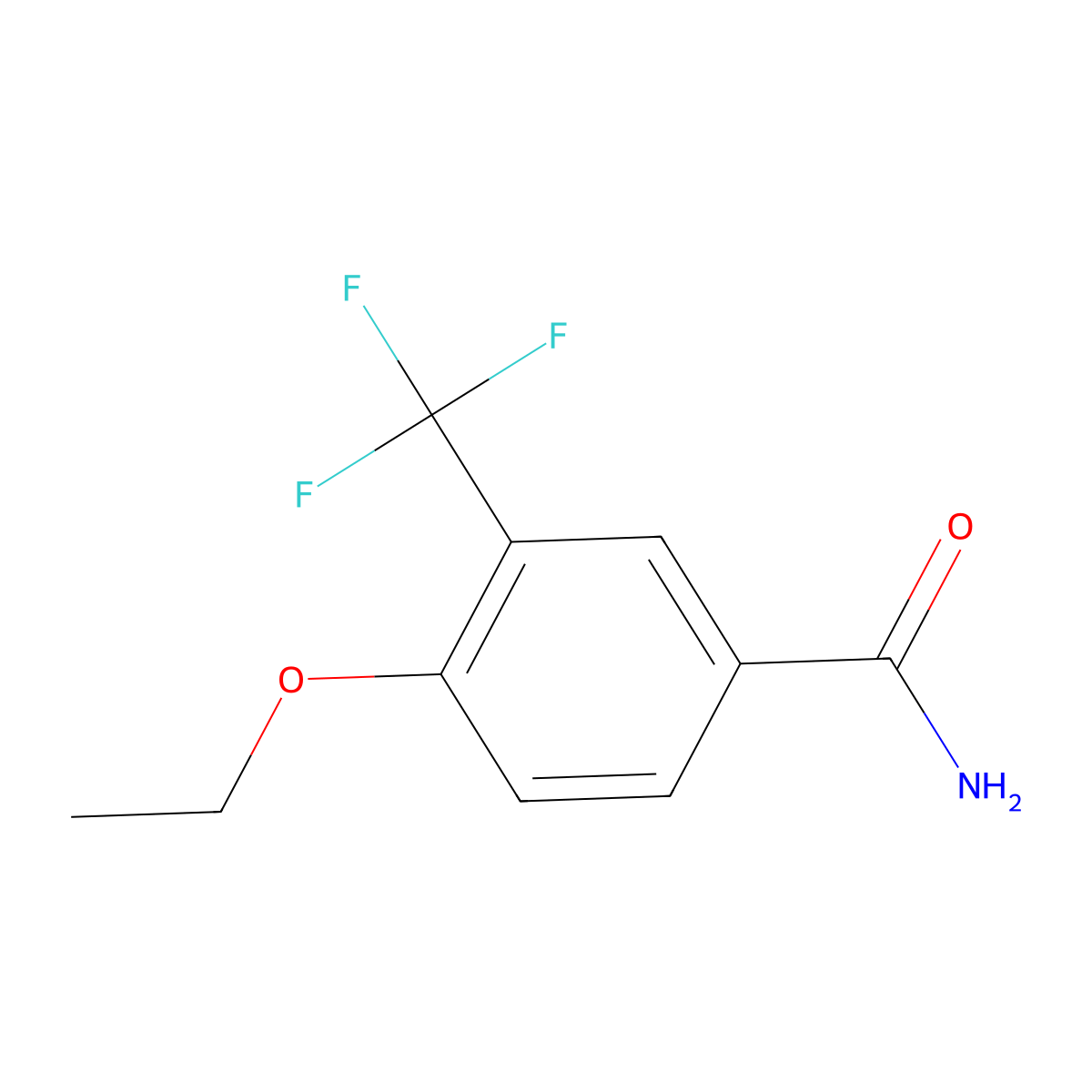 4-Ethoxy-3-(trifluoromethyl)benzamide molecular structure, CAS 1206593-26-1