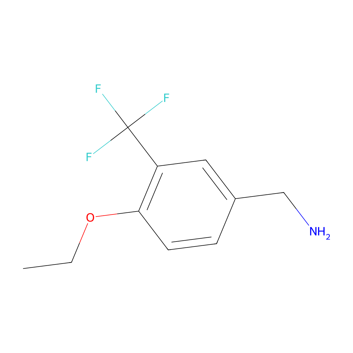 4-Ethoxy-3-(trifluoromethyl)benzylamine molecular structure, CAS 1206593-27-2
