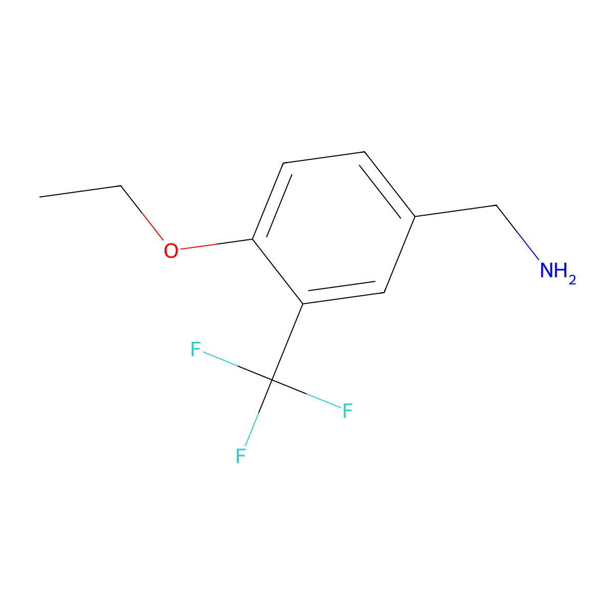 4-Ethoxy-3-(trifluoromethyl)benzylamine molecular structure, CAS 1206593-27-2