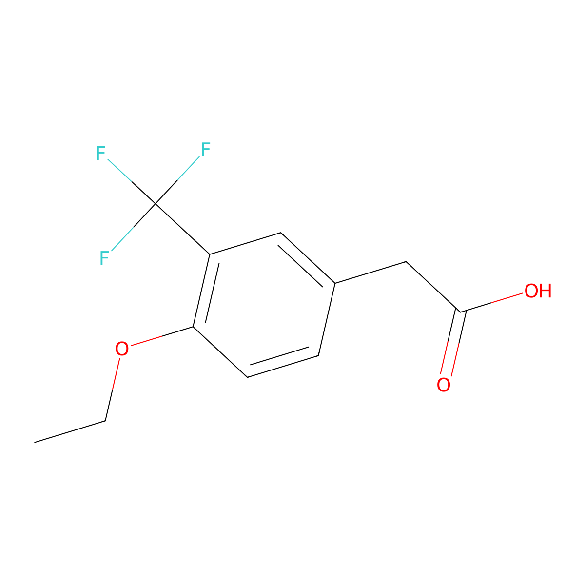 4-Ethoxy-3-(trifluoromethyl)phenylacetic acid molecular structure, CAS 1206593-28-3