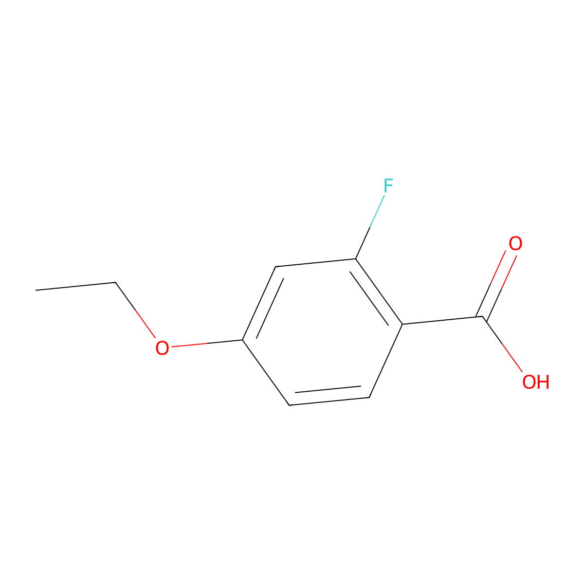 4-Ethoxy-2-fluorobenzoic acid molecular structure, CAS 1206593-29-4
