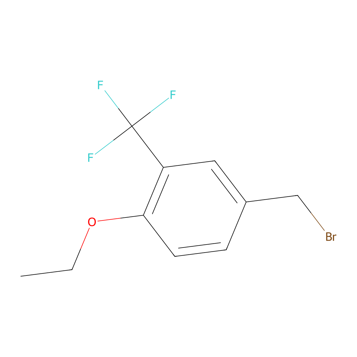 4-Ethoxy-3-(trifluoromethyl)benzyl bromide molecular structure, CAS 1206593-30-7