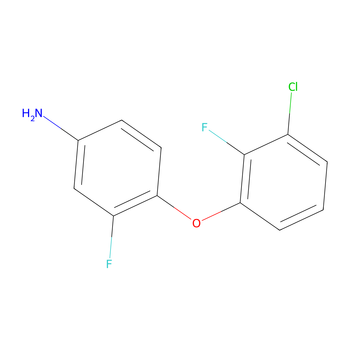 3-Fluoro-4-(3-chloro-2-fluorophenoxy)aniline molecular structure, CAS 1206593-32-9