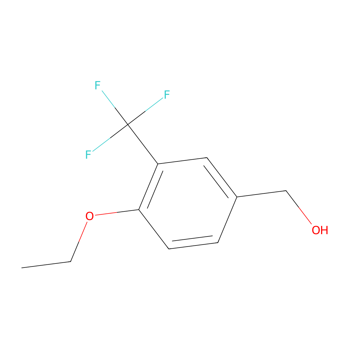 4-Ethoxy-3-(trifluoromethyl)benzyl alcohol molecular structure, CAS 1206593-33-0