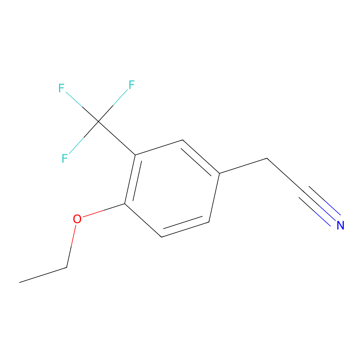 4-Ethoxy-3-(trifluoromethyl)phenylacetonitrile molecular structure, CAS 1206593-35-2
