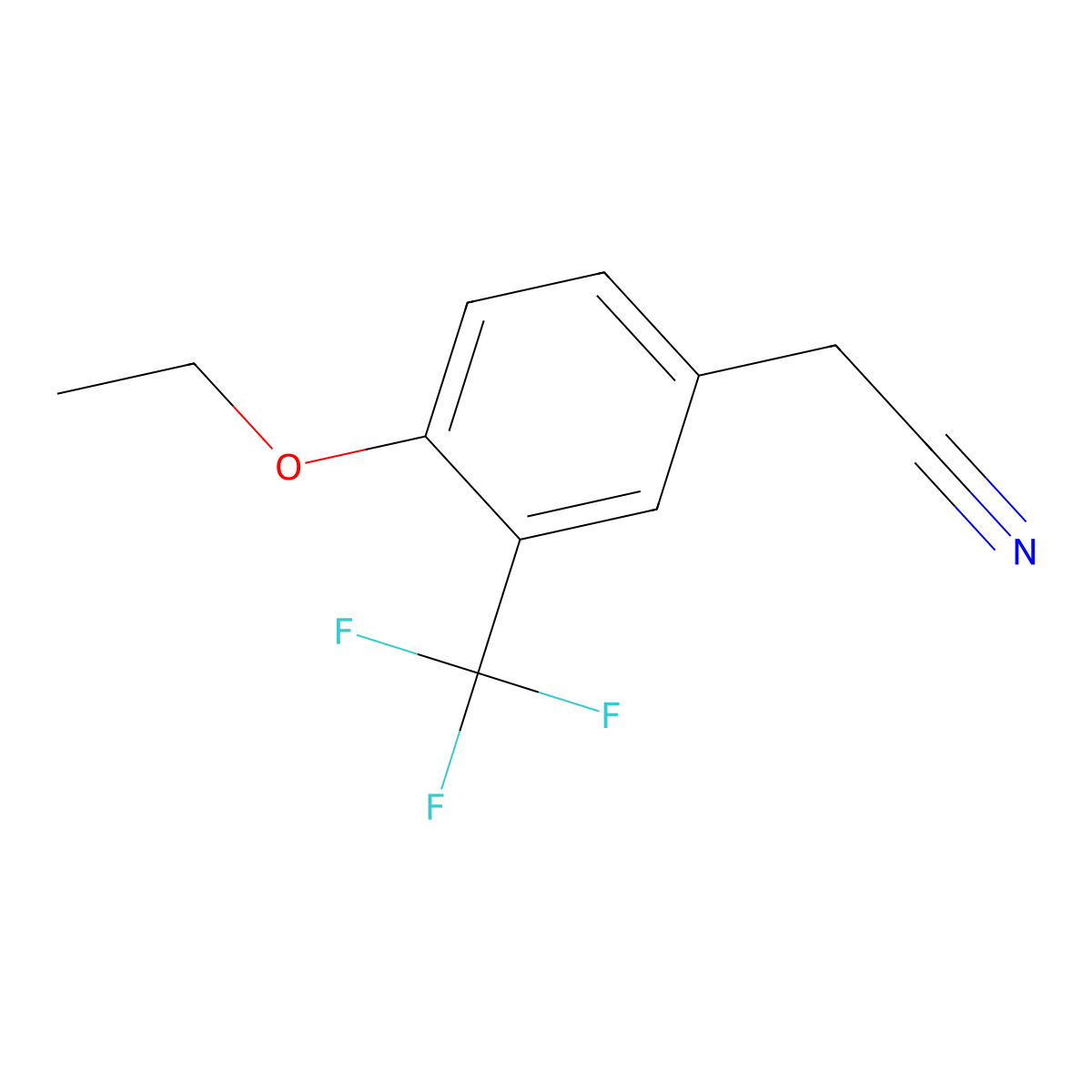 4-Ethoxy-3-(trifluoromethyl)phenylacetonitrile molecular structure, CAS 1206593-35-2